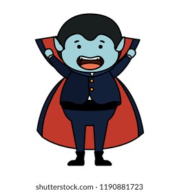 boy dressed up as a halloween dracula