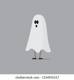 Boy dressed up like a ghost for Halloween party