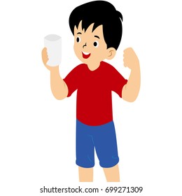 Boy Dring of Milk