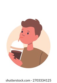 Niño bebiendo té helado avatar