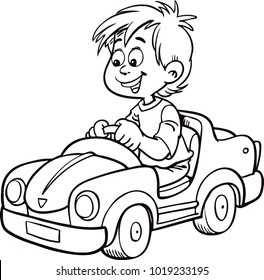 Boy driving (Bumpcar)