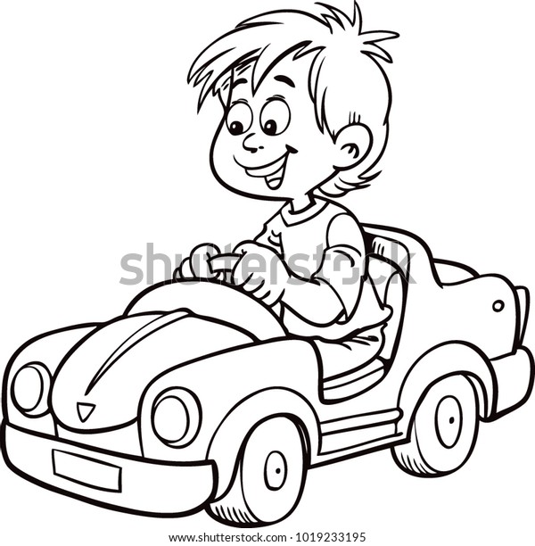 Boy Driving Bumpcar Stock Vector (Royalty Free) 1019233195 | Shutterstock