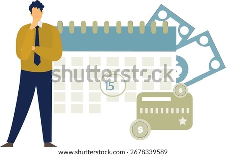 A boy eagerly marked his salary date on the calendar, anticipating his earnings with excitement. The red circle around the date symbolized his hopes and plans for the upcoming month.