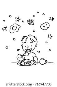 boy eating