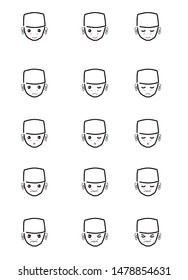 boy emoticon or smile icon for user interface
