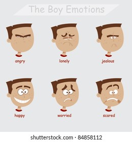 Boy Emotions Stock Vector (Royalty Free) 84858112 | Shutterstock