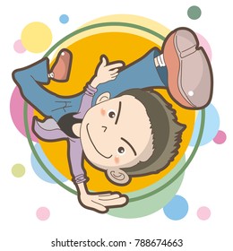 boy enjoy hip hop dancing