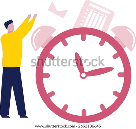 Boy exercises vigorously to the rhythmic tune of a clock's musical reminder, energized by its cadence and precision.