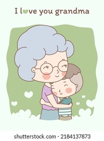 A boy expresses his love to his mother with a hug.