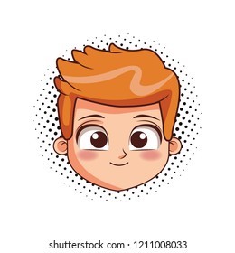 Boy face cartoon