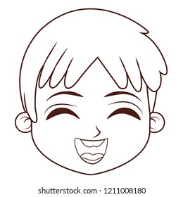 Boy face cartoon