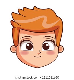 Boy face cartoon