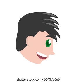 Boy face cartoon