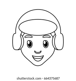 Boy face cartoon