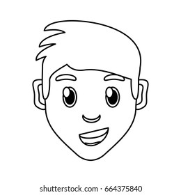 Boy face cartoon