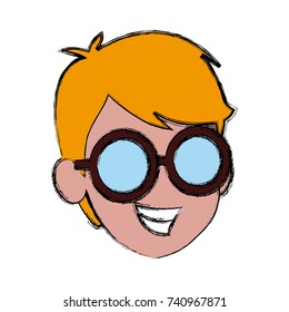 Boy face cartoon