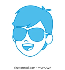 Boy face cartoon