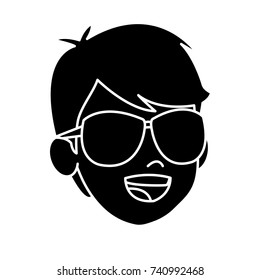 Boy face cartoon