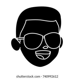 Boy face cartoon