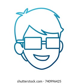 Boy face cartoon