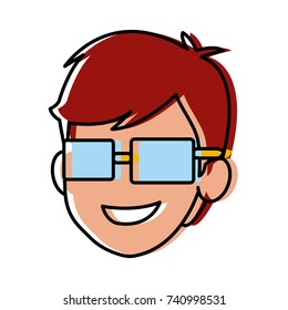 Boy face cartoon
