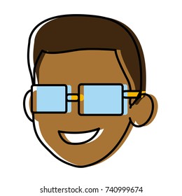 Boy face cartoon