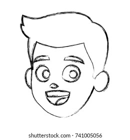 Boy face cartoon