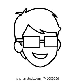 Boy face cartoon