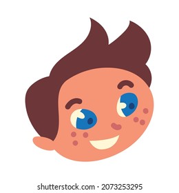 boy face cartoon icon style