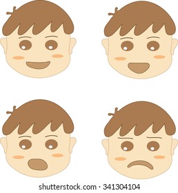 boy face emotion collection