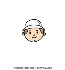 boy face logo illustration graphics