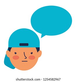 boy face sad speech bubble