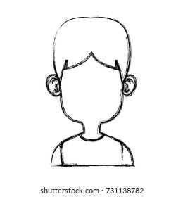 Boy faceless cartoon