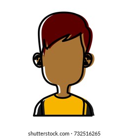 Boy faceless cartoon