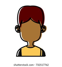 Boy faceless cartoon