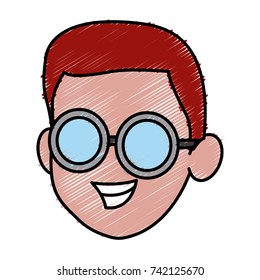 Boy faceless cartoon
