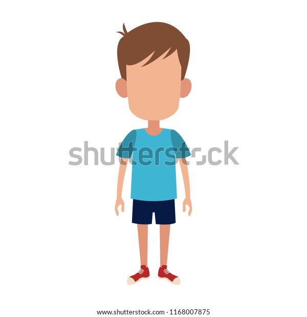 Boy Faceless Cartoon Stock Vector (Royalty Free) 1168007875 | Shutterstock