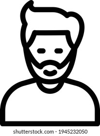 boy facemask vector thin line icon