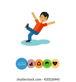 Boy Falling Vector Icon