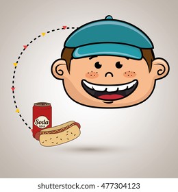 boy fast food
