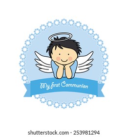 Boy First Communion card