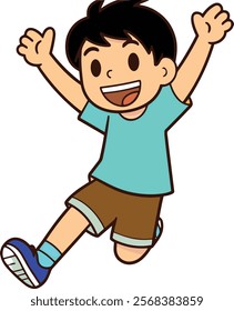 The boy was first in the race and won the prize  