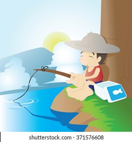 Boy Fishing