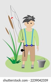 Boy with a fishing rod