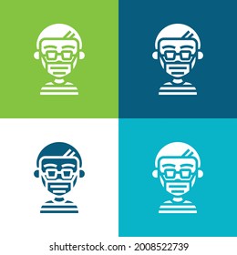 Boy Flat 4 Farbe minimale Icon Set