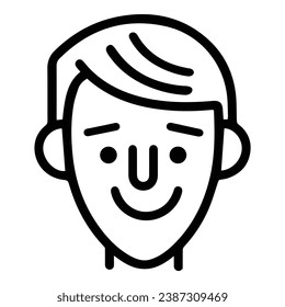 Boy Flat Icon Isolated On White Background