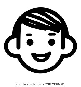 Boy Flat Icon Isolated On White Background