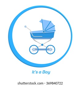  It's a boy. Flat vector illustration for your design.