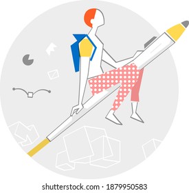 Boy flying on a pen