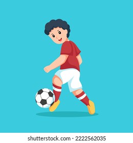 Boy Football Player Character Design Illustration